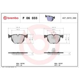 Brembo Scheibenbremse Hinterachse P 06 033