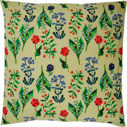 House Doctor "Daki" m/ blomster Pudebetræk Grøn (50x50cm)