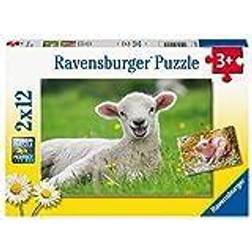 Ravensburger Farm Animals 2x12p Bestillingsvare, leveringstiden kan ikke oplyses