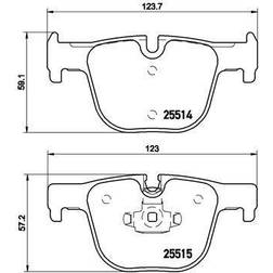 Brembo Scheibenbremse Hinterachse P 06 072