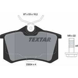 Textar Bremsbeläge hinten Nissan Note Renault Avantime Clio Espace