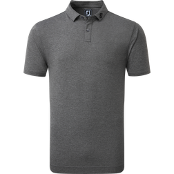 FootJoy Heather Solid Lisle Herre Poloshirt Black