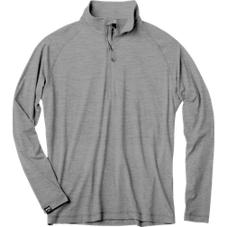 Storm Creek Pacesetter Quarter-Zip Long-Sleeve Shirt for Men Light Heather Gray