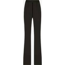 Dolce & Gabbana High-waisted flared chiffon pants black