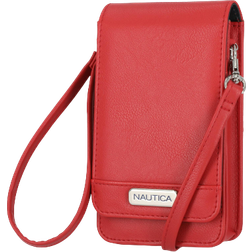 Nautica Catalina Vegan Leather RFID Crossbody Bag - Fuego Red