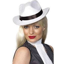 Smiffys Gangsterhat Hvid