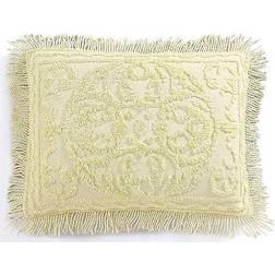 Beatrice Home Fashions Medallion Chenille Pillow Case Yellow (66x50.8)