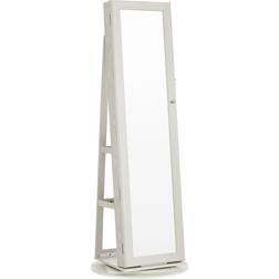 Songmics Rotating Mirror Jewelry Cabinet - White