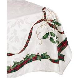 Lenox Holiday Nouveau Tablecloth White, Red (304.8x152.4cm)