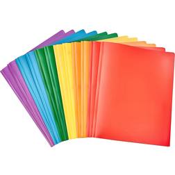 Amazon Basics Heavy Duty Plastic Folders 12-pack