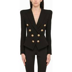 Balmain Belted jacket with buttons black