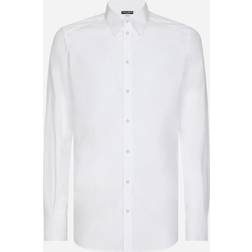 Dolce & Gabbana Spread-Krage Bomullsskjorta White