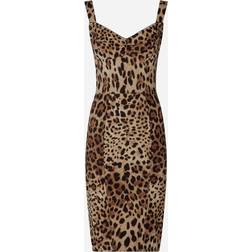 Dolce & Gabbana Elegant Blommig Klänning för Kvinnor Brown