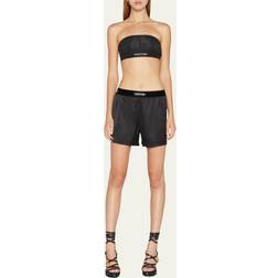 Tom Ford Silk-blend Shorts Mit Logo