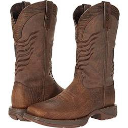 Durango Rebel Flag Acorn Cowboy Boots Brown