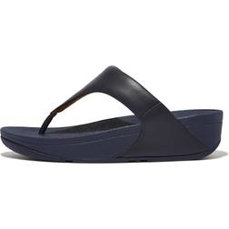 Fitflop Lulu läder tåpost för kvinnor, Djupaste blå