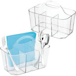 mDesign Organizer Caddy Bin Tote Cutlery Tray