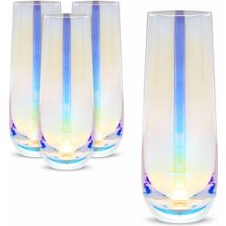 Sparkle and Bash 4 Pack Iridescent Champagne Glass