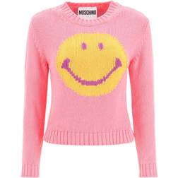 Moschino Smiley Cotton Pullover - Pink