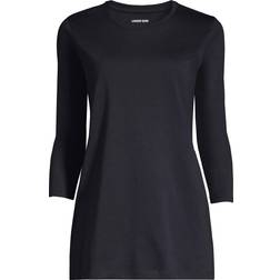 Three-Quarter Sleeve Supima Cotton Tunic - Women - Black