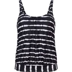 Wiki Crete Tankini Top - Black Pattern