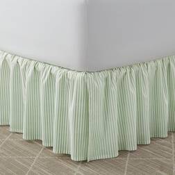 Laura Ashley Classic Ticking Valance Sheet Green (190.5x99.1cm)