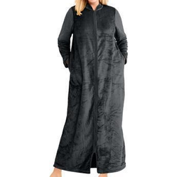 The Microfleece Robe Plus Size - Black