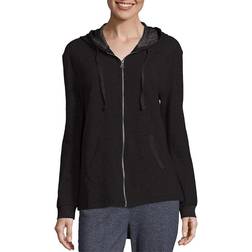 Hanes Women's French Terry Full-Zip Hoodie - Ebony