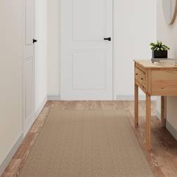 vidaXL Carpet Runner Look Brown, Beige cm
