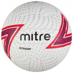 Mitre Netball Ultragrip Rubber White/Purple/Red