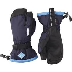 Hestra Jr Gauntlet CZone 3-finger - Dark Navy & Turquoise (32532-290240)