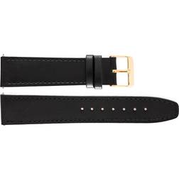 IHS 20mm Leather Strap Black Guldfarvet