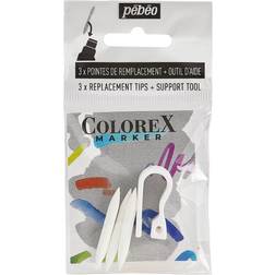 Pebeo Colorex Marker Nibs – erstatningsspidser til markers, 3-pak penselspidser