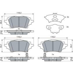 Bosch Bremsbeläge Hinten Rechts Links