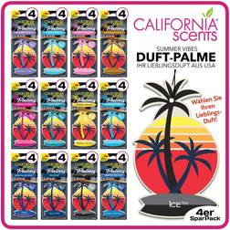 California Scents Car AC CS AMBIENTADOR COCHE Palmera Papel 4UDS