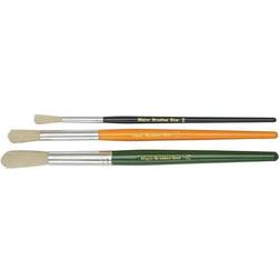 Major Brushes Major Brushes Kids Paint Brushes, Short Handle Hog Bristle Pack o