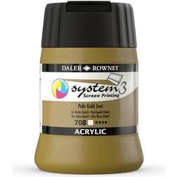 Daler-Rowney System3 250ml Screen Printing Acrylic Paint Pale Gold