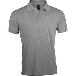 Sol's Prime Pique Plain Short Sleeve Polo Shirt - Grey Marl