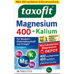 Taxofit Magnesium 400+Kalium Depot Tabletten