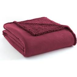 Micro Flannel Sherpa Blankets Red (264.2x228.6cm)