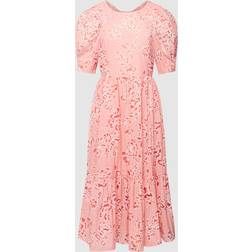 Ted Baker Blusenkleid mit Allover-Muster in Koralle, Größe