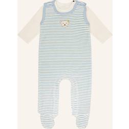 Steiff Strampler-Set stripes celestail blue