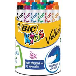 Bic KiDS Mini VELLEDA Whiteboard-Marker trocken abwischbar Trommel mit 24 Stück