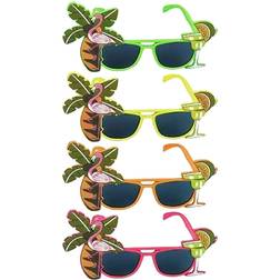 Henbrandt Flamingo Hawaiian Glasses