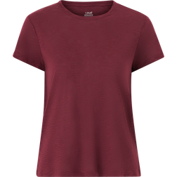 Casall Soft Texture Tee Evening Red