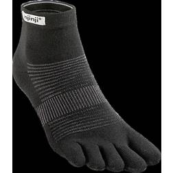 injinji Run Lightweight Mini Crew Socks - Black