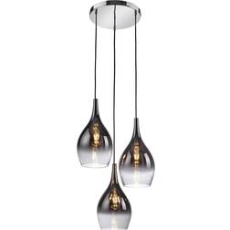 Paul Neuhaus Hänglampa Pilua 30 cm Rökgrå Glas Pendellampa