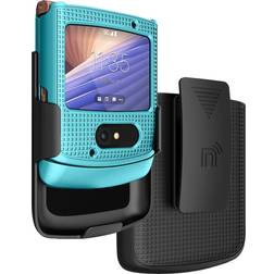 Teal Mint Hard Case Cover and Belt Clip for Motorola RAZR 5G Flip Phone 2020