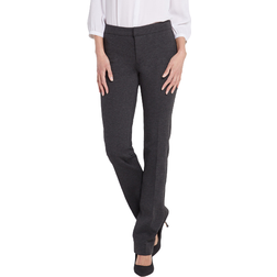 NYDJ Ponte Knit Slim Trouser Pants - Charcoal Heathered