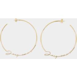 Jacquemus Womens Gold Signature Brass Earrings